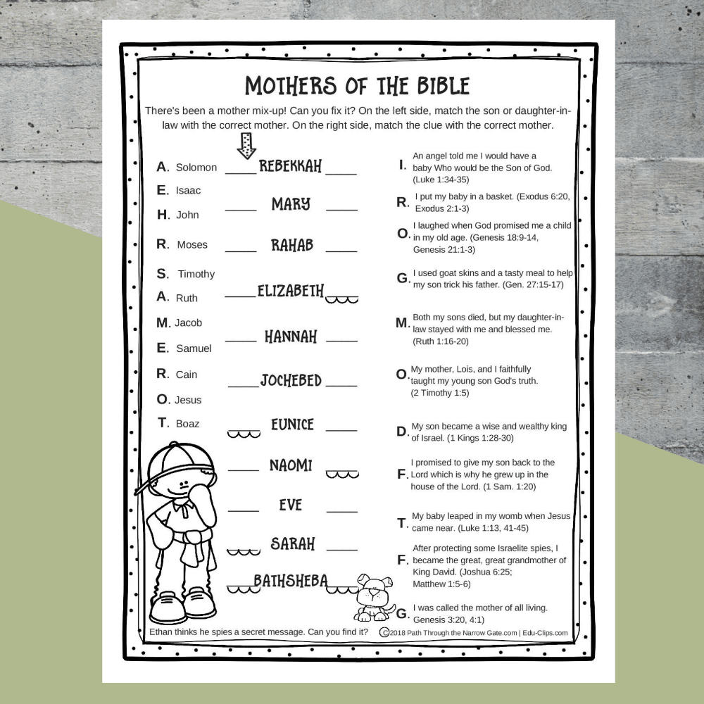 Printable Bible Worksheets For Engaging Scripture Study