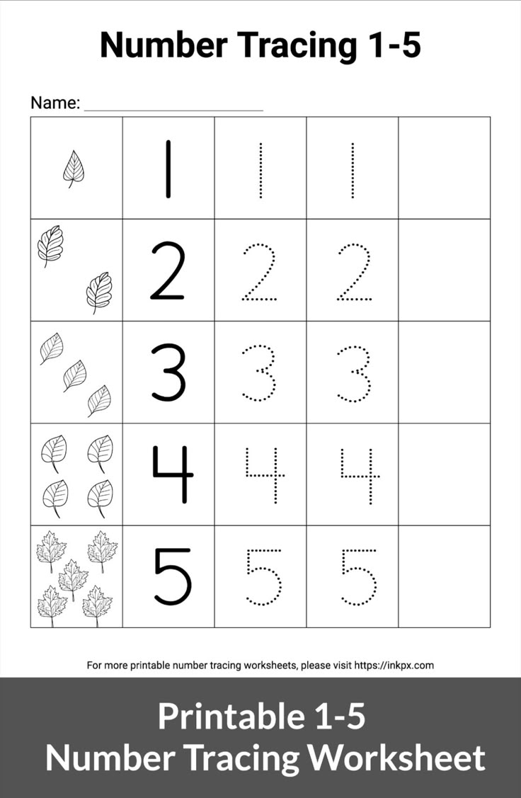 Free Printable Number Tracing Worksheets