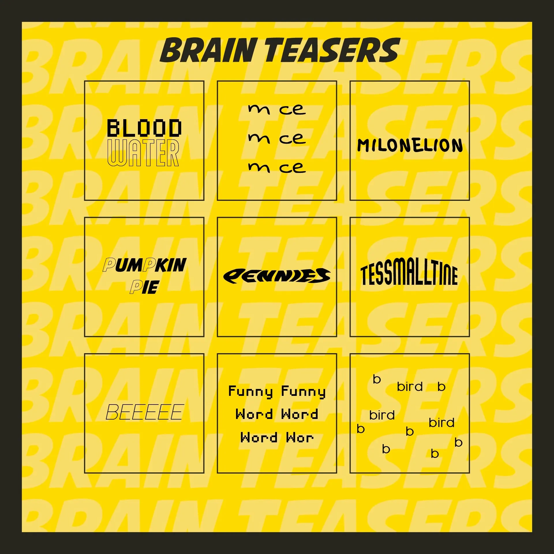 Printable Brain Games For Seniors Printable Party Favors