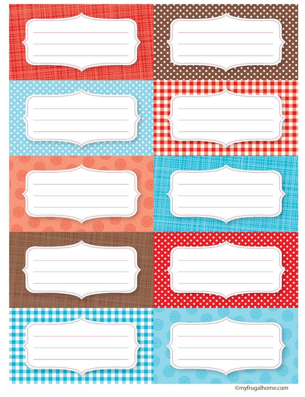 Free Printable Jar Labels Template