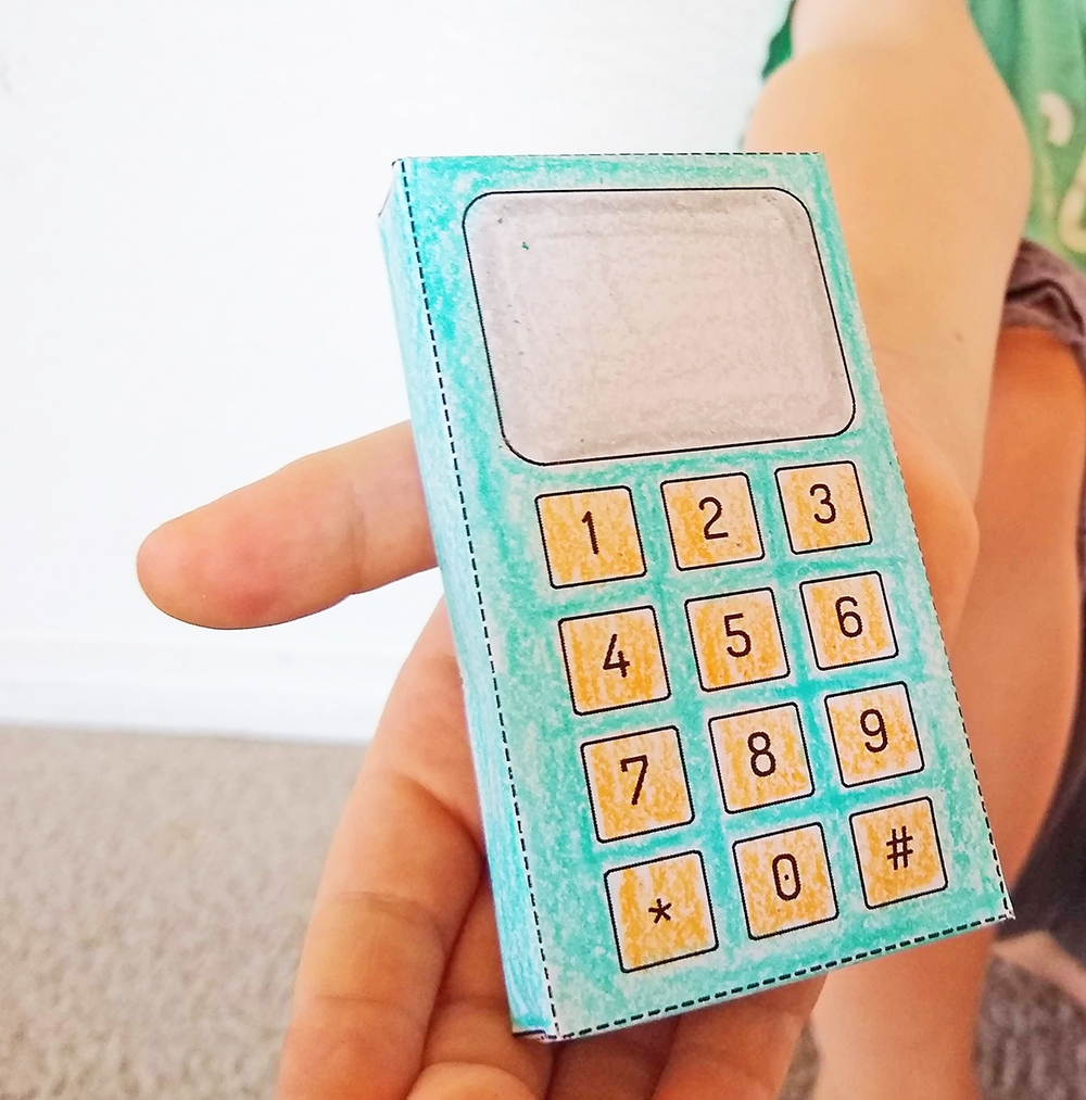printable cell phone papercraft for kids create in the chaos