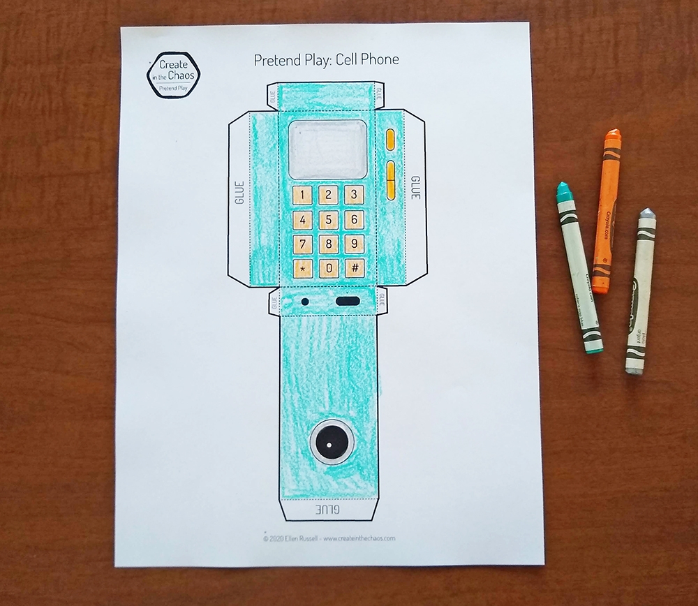 printable cell phone papercraft for kids create in the chaos