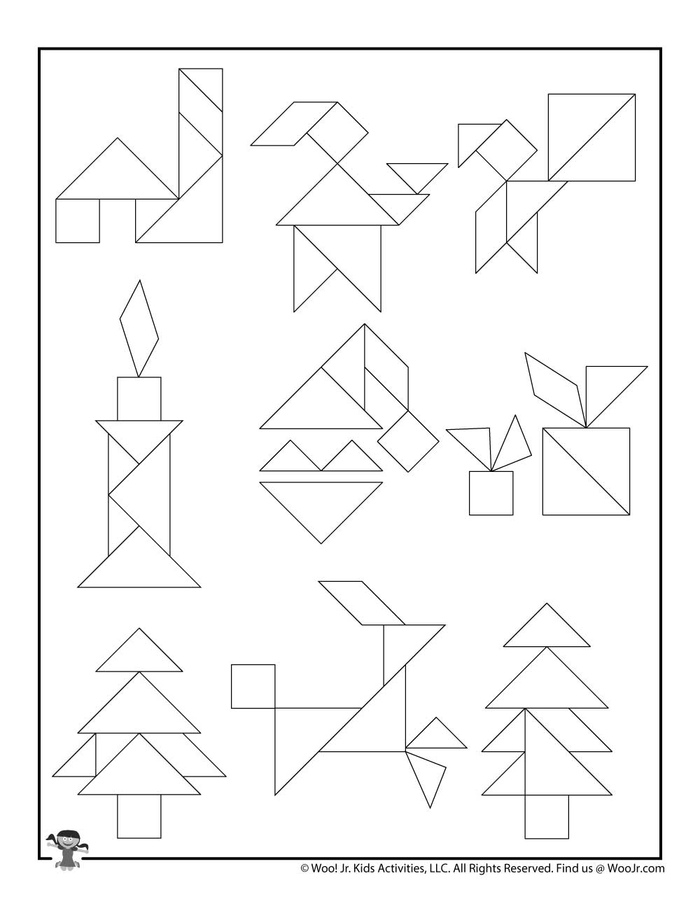 Printable Christmas Tangram Puzzles Woo Jr Kids Activities 