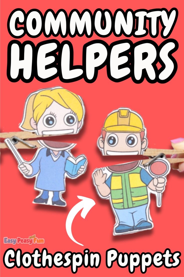 Free Printable Community Helper Puppets Template