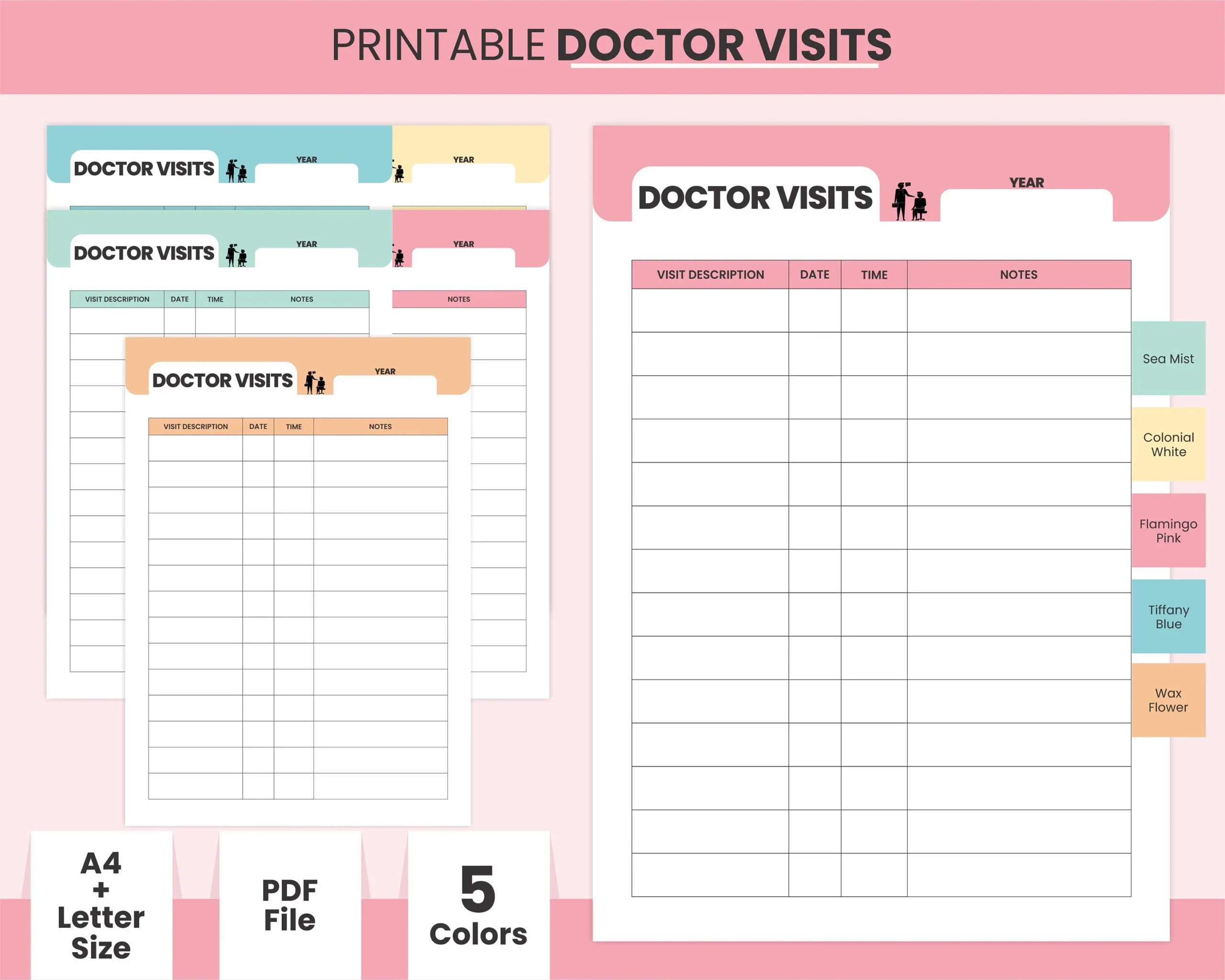 Printable Daily Doctor Visit Doctor Office Reception Doctor Visit 