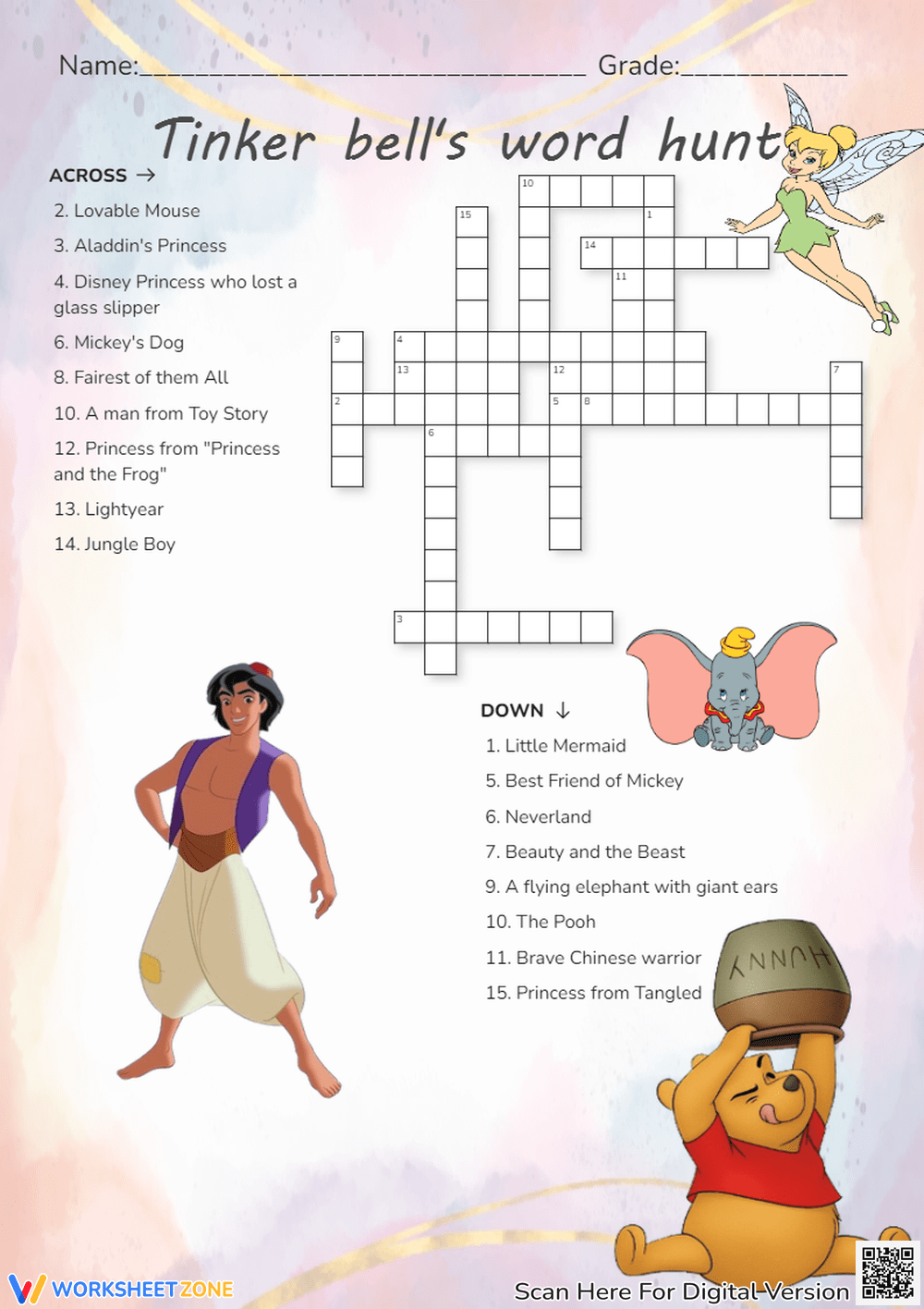Disney Crossword Puzzles Online