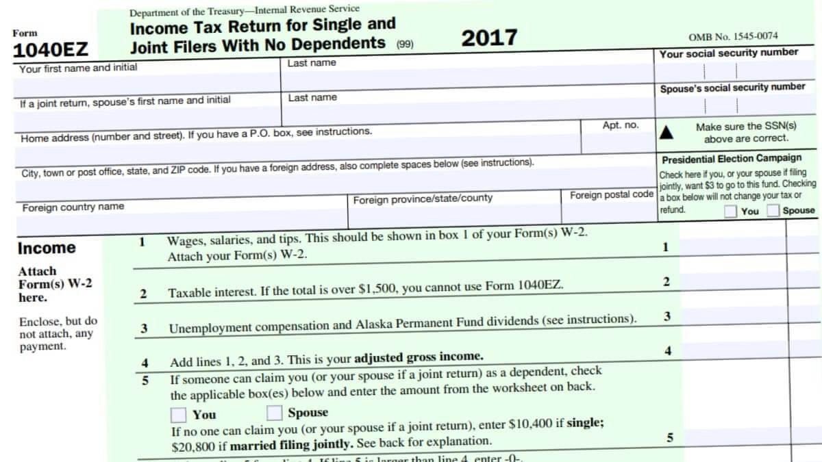 Printable Federal Tax Forms 1040Ez Printable Bingo Cards