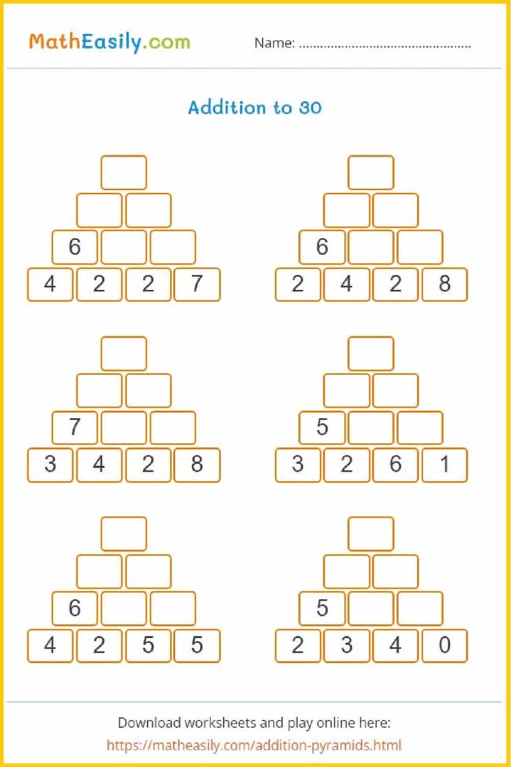Maths Printable Worksheets Year 1