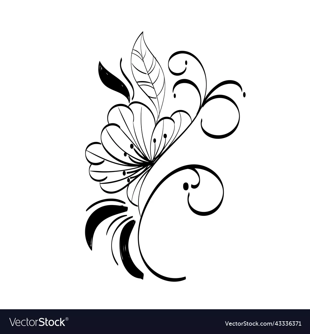Printable Flower Embroidery Pattern Design Royalty Free Vector 