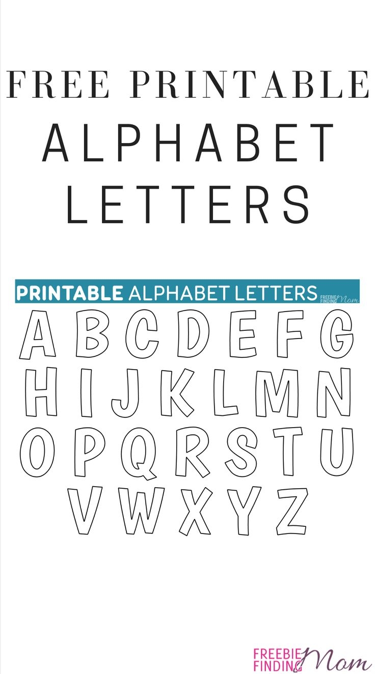 Alphabet Template Printable