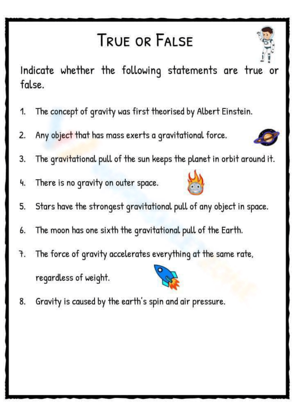 Printable Science Worksheets For 6th Grade