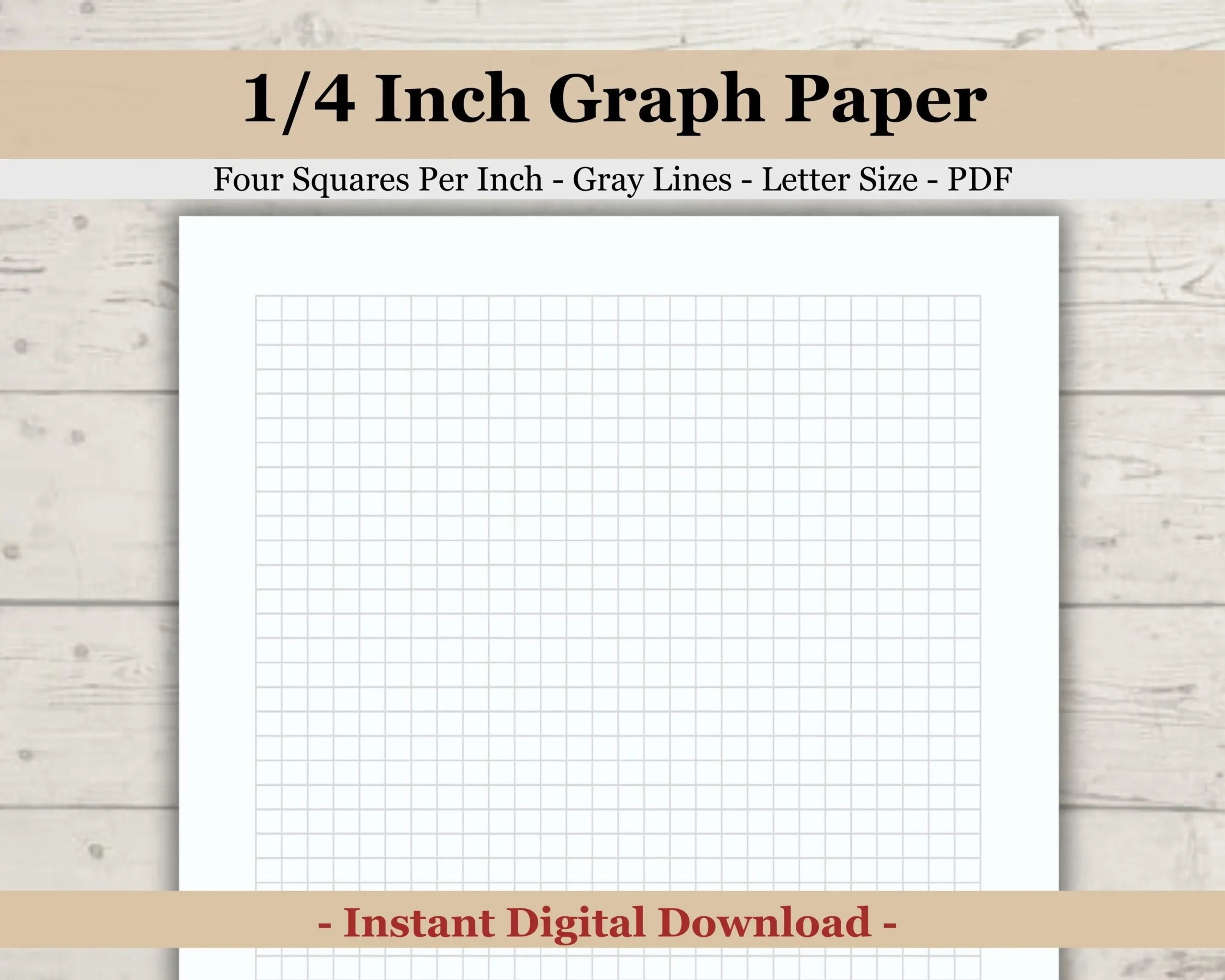 Printable Graph Template Paper Printable Graph Paper Quarter Inch 