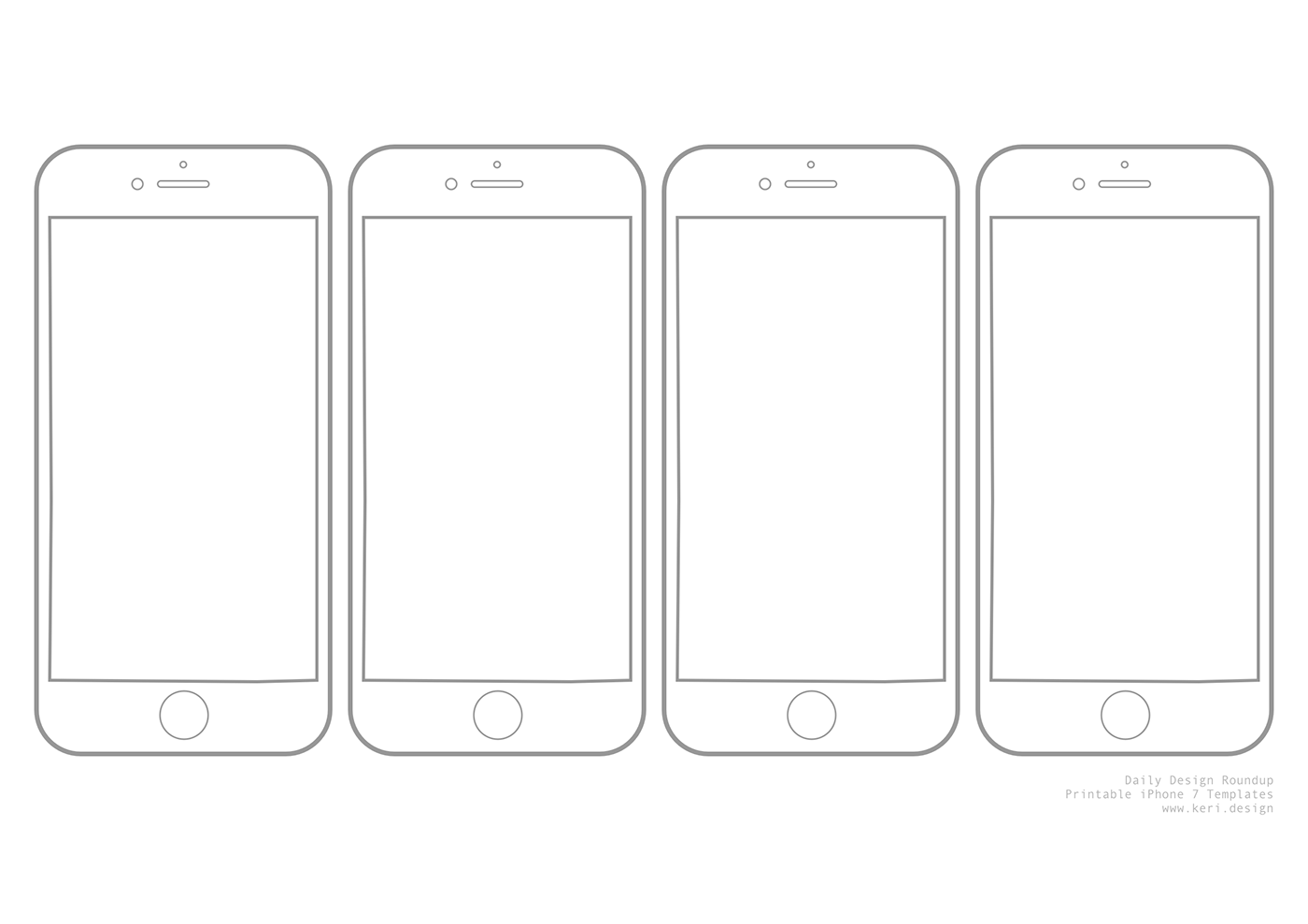 Printable IPhone 7 Templates Behance