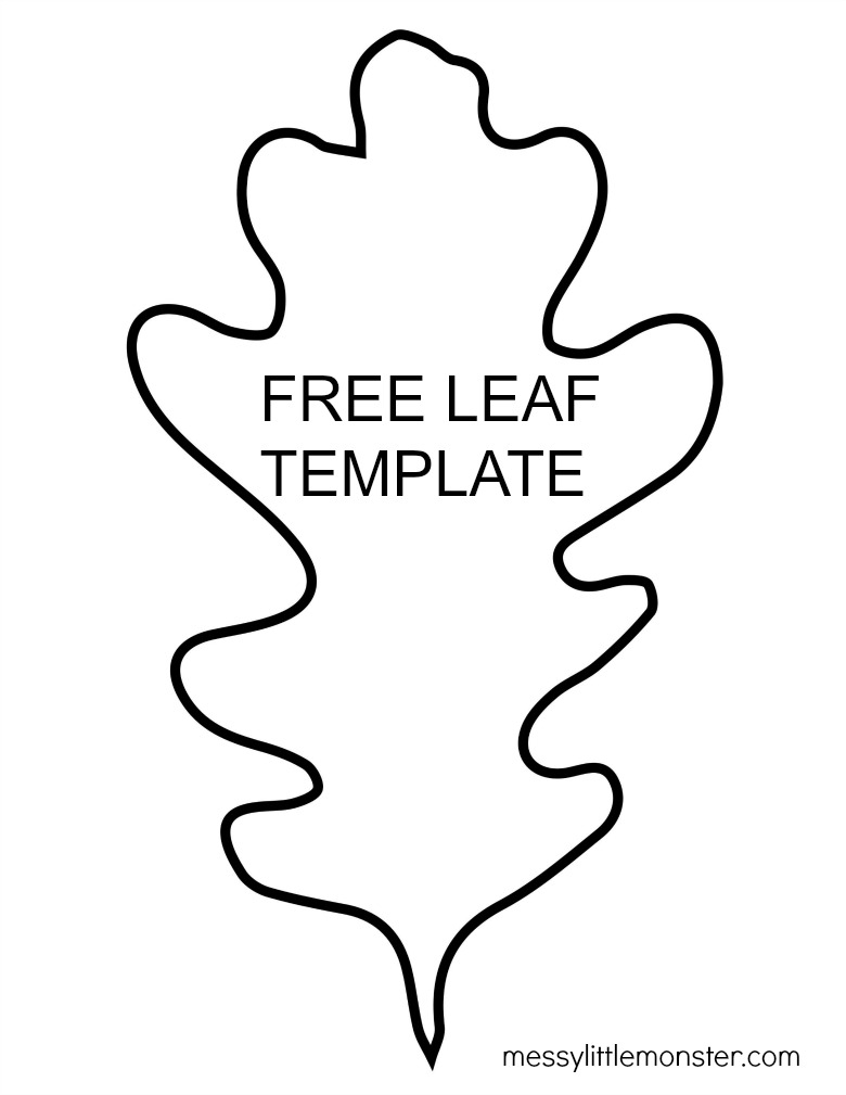 Large Printable Leaf Template