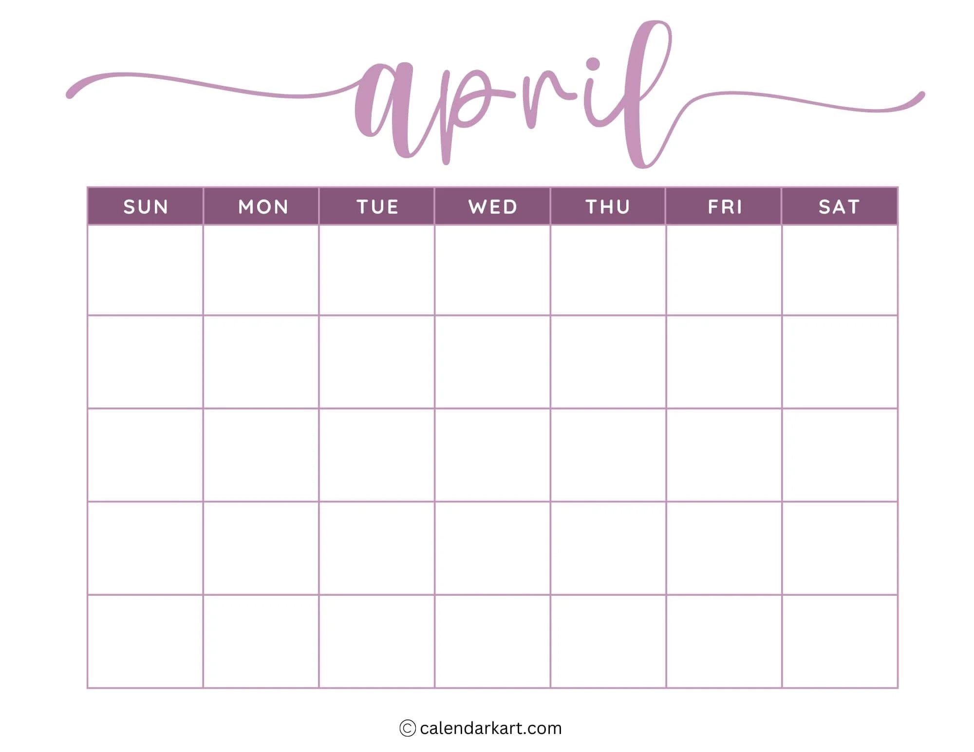 Printable Monthly Weekly And Yearly Blank Calendar Templates