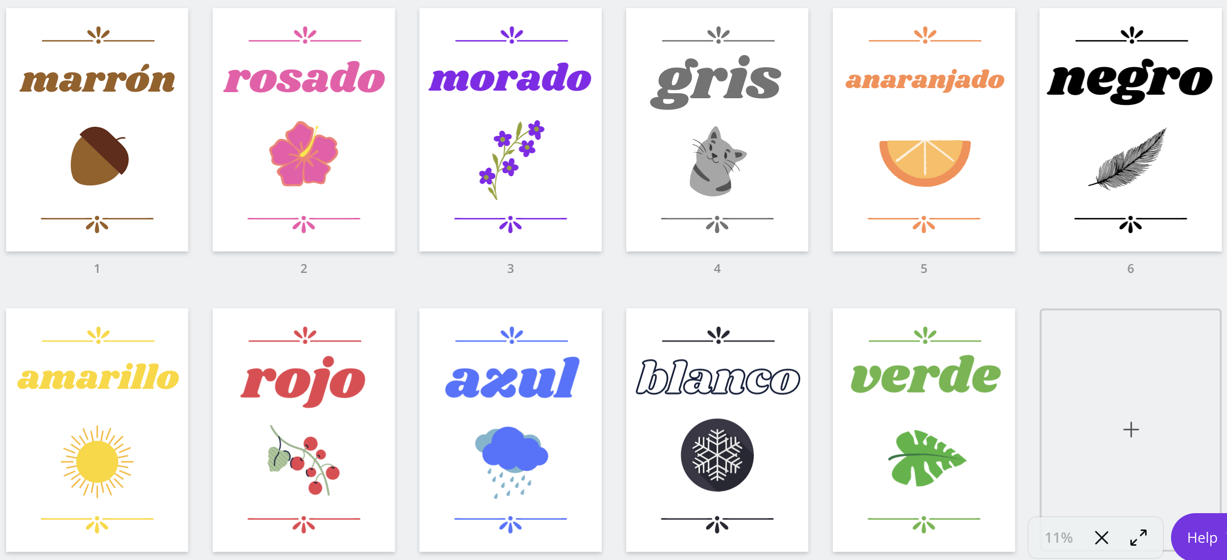 Printable Posters Spanish Colors Vocab Set Of 11 Classroom 