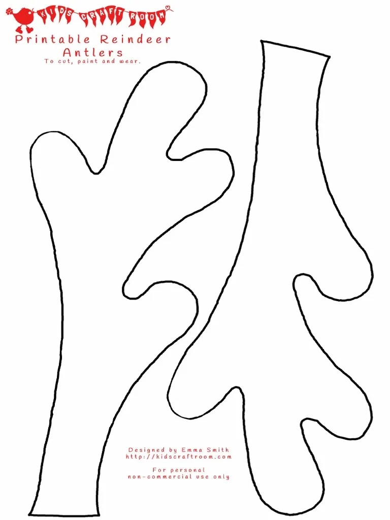 Printable Reindeer Antlers P2 PDF PDF