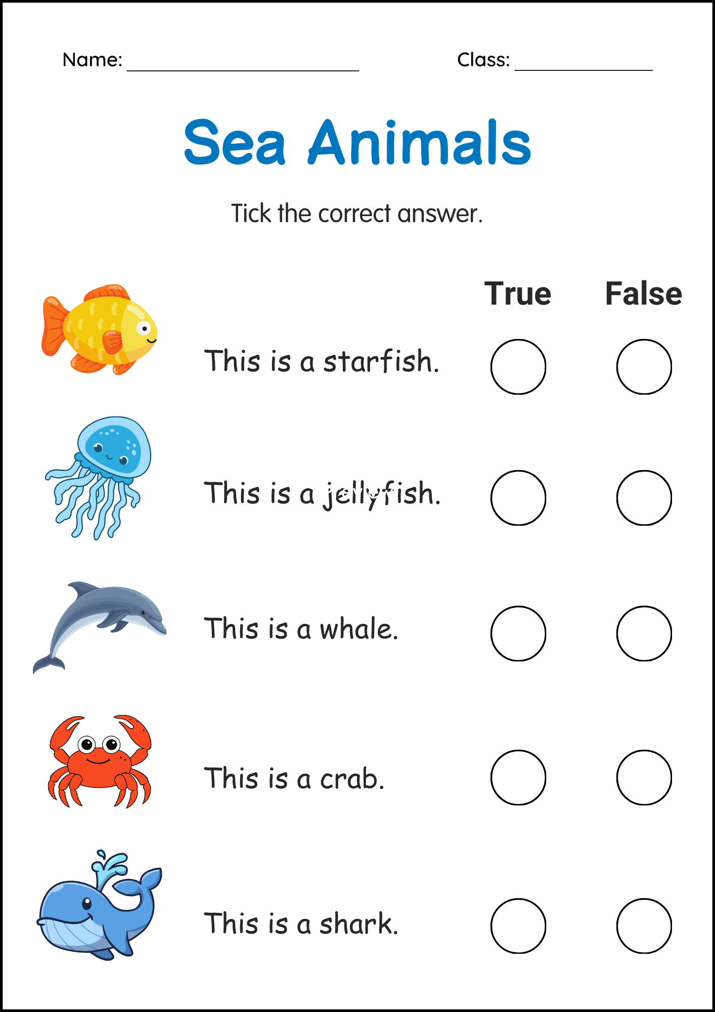 Printable Sea Animals Worksheets Under The Sea Activity For 