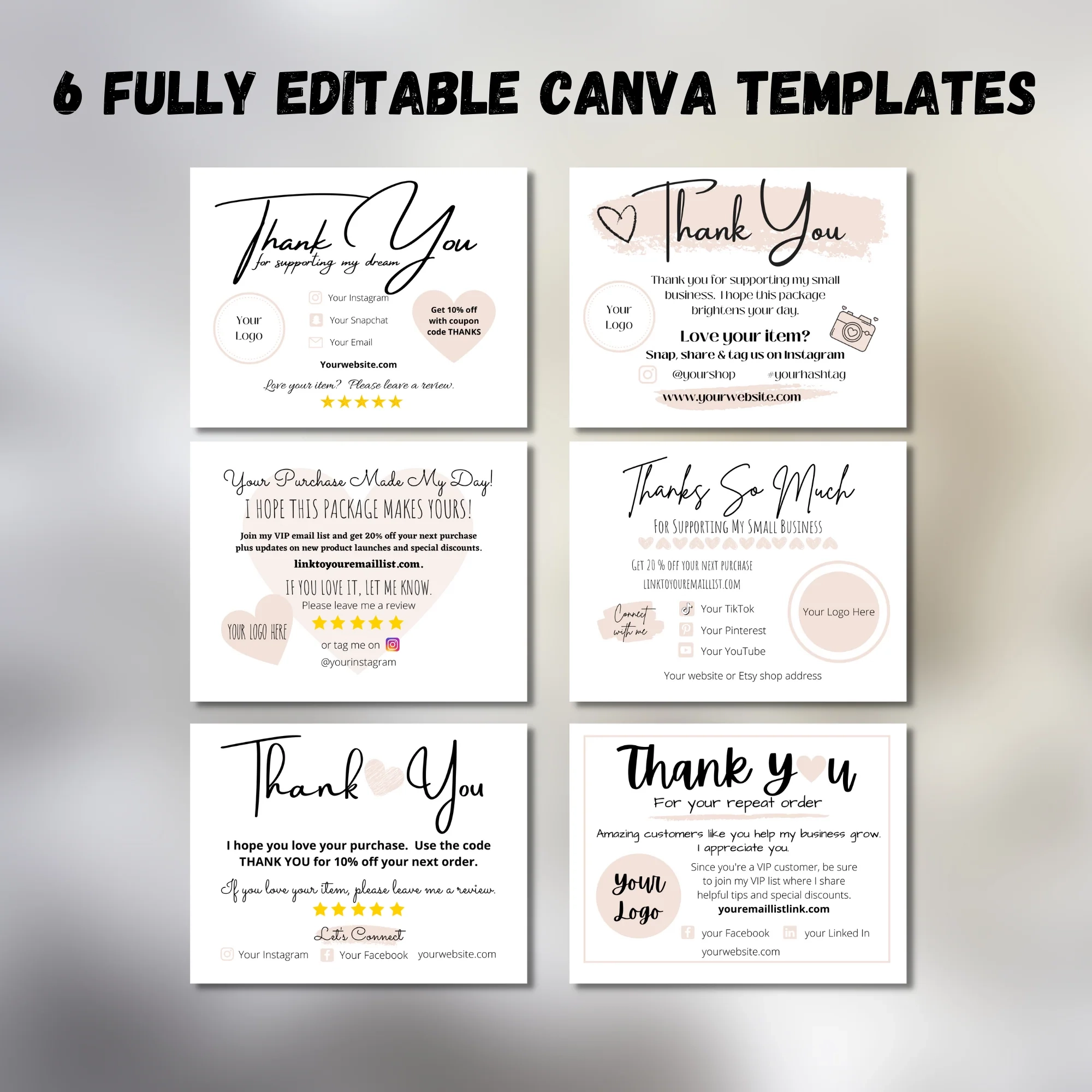 Printable Thank You Note Template