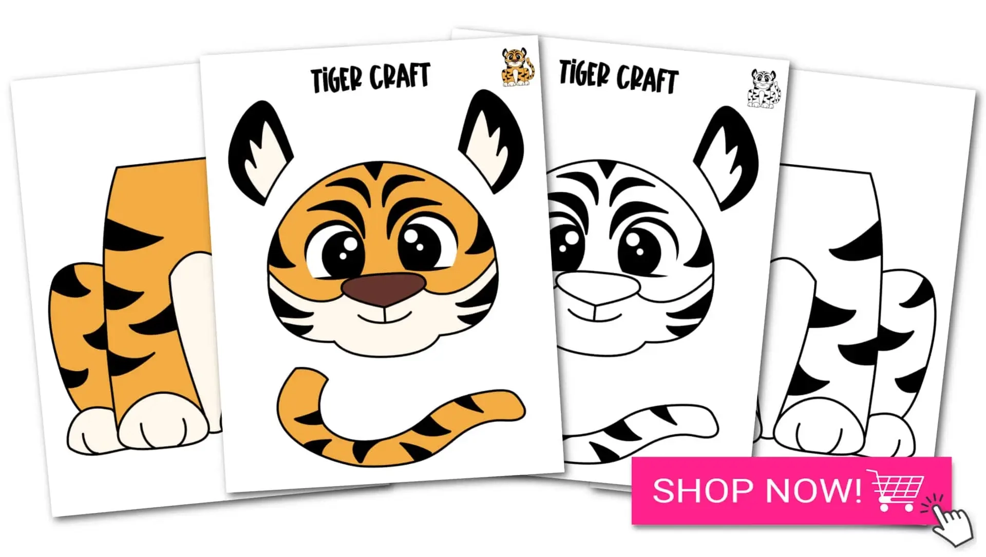 Printable Tiger Paper Bag Puppet Template Simple Mom Project