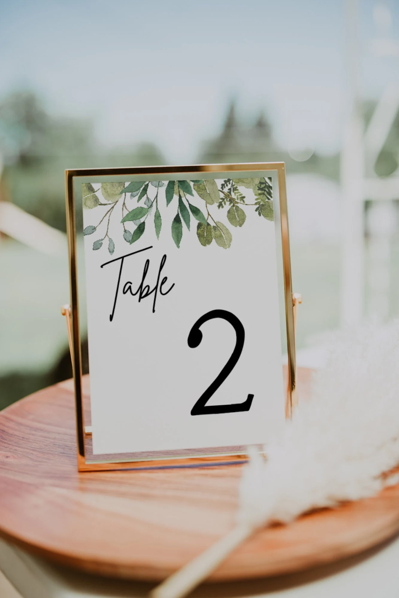 Wedding Table Numbers Template