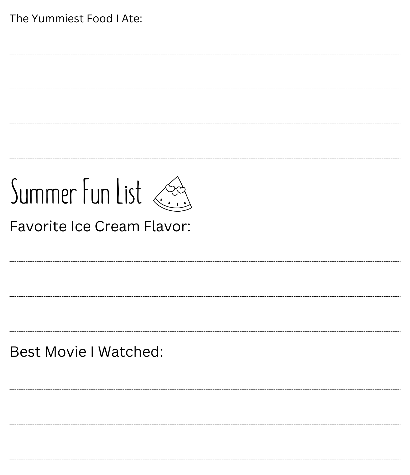 Printable Worksheets For High School Summer