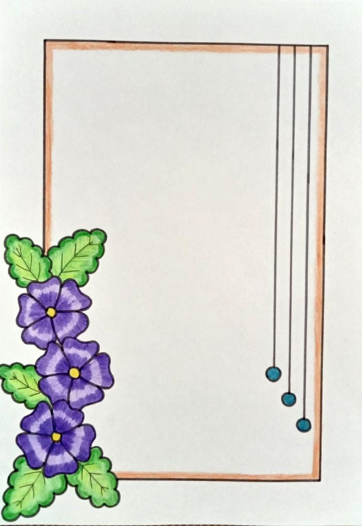 Project File Decoration Flower Design Page Easy Border For 