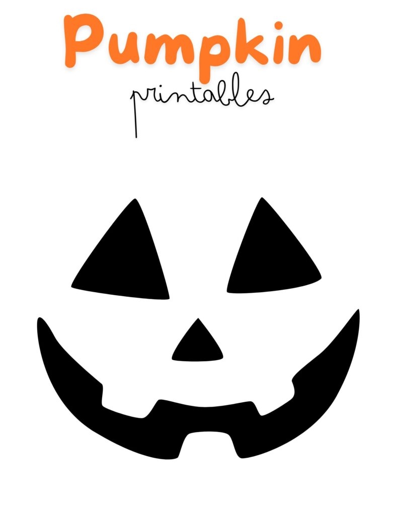 Cute Printable Pumpkin Face Template