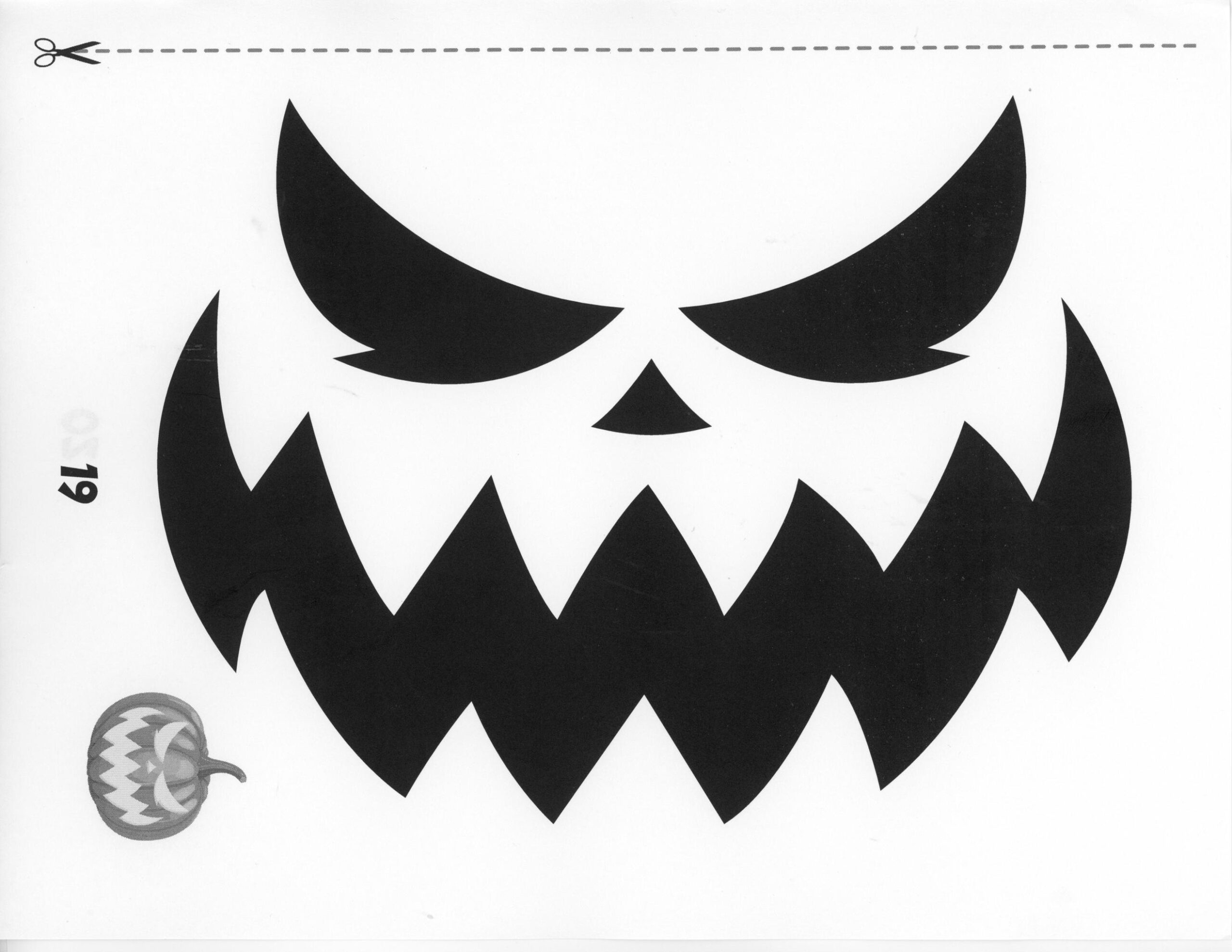Pumpkin Face Template Free Printable