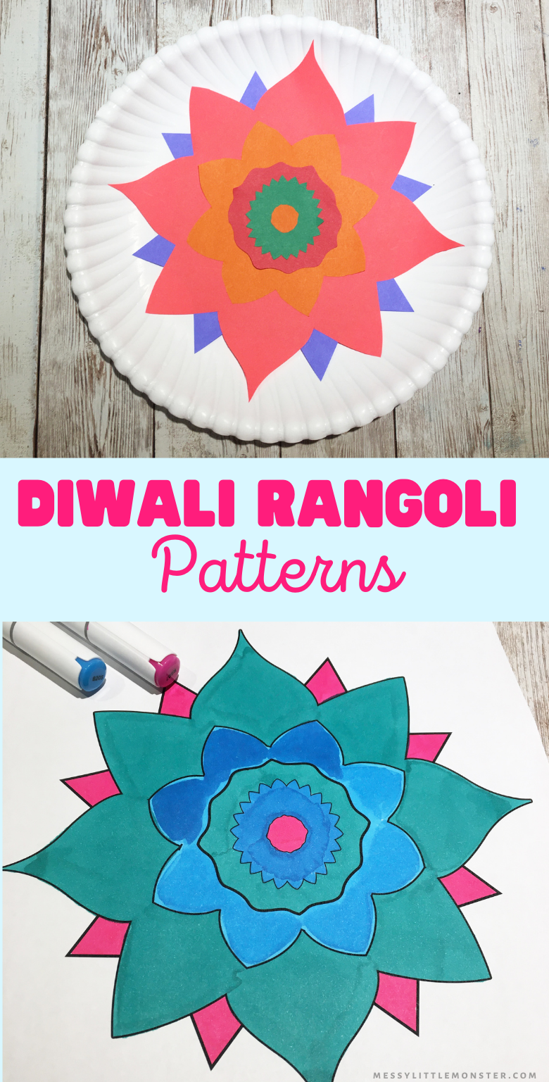 rangoli patterns diwali craft for kids messy little monster