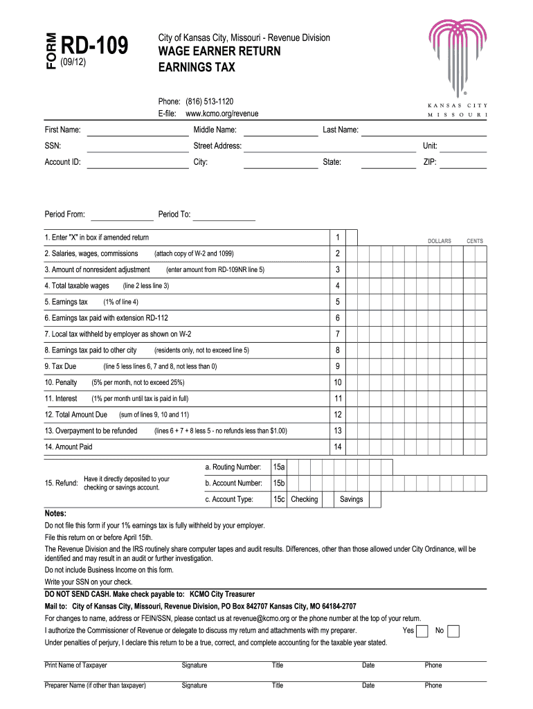 Rd 109 Form Fill Out amp Sign Online DocHub