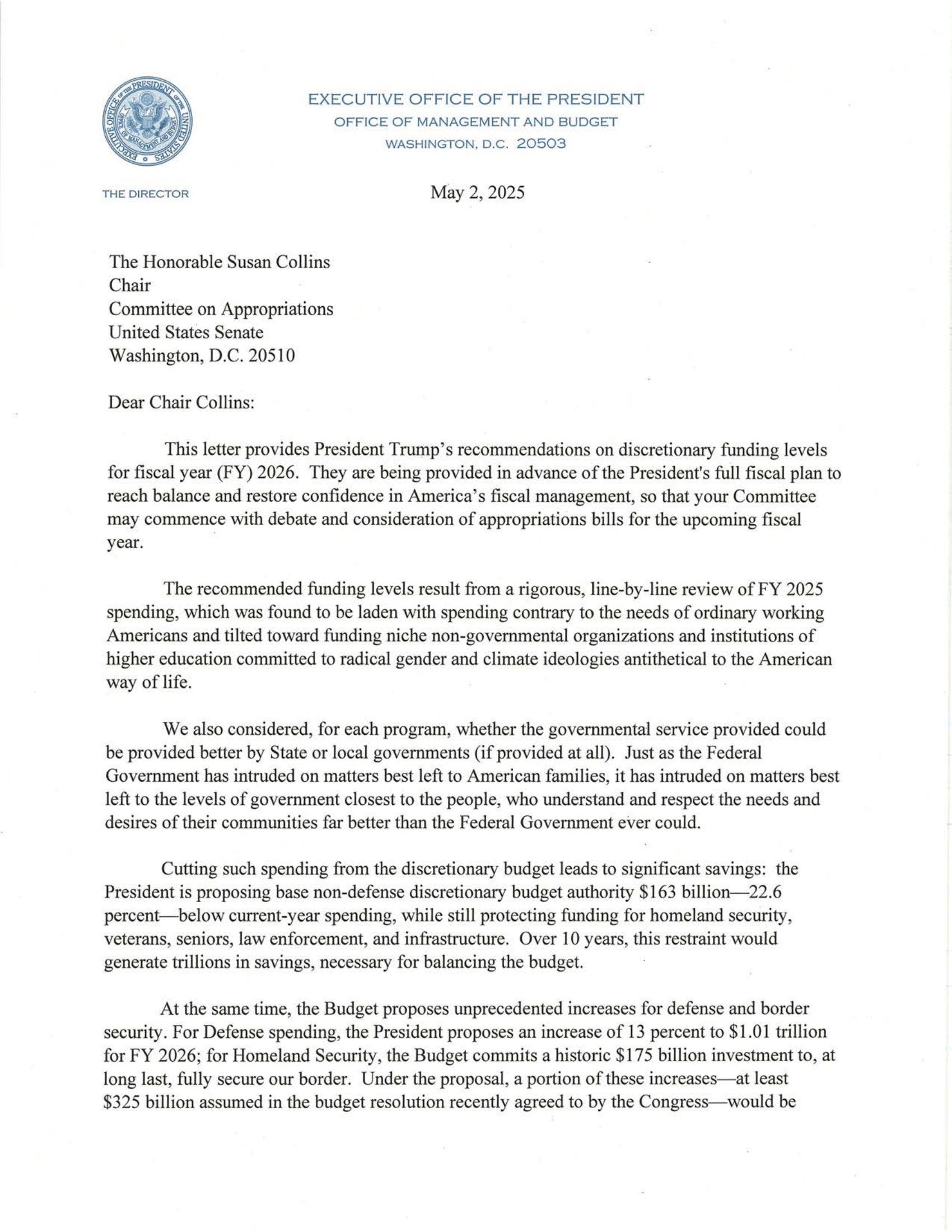 Read Trump s 2026 Discretionary Budget Request The New York Times