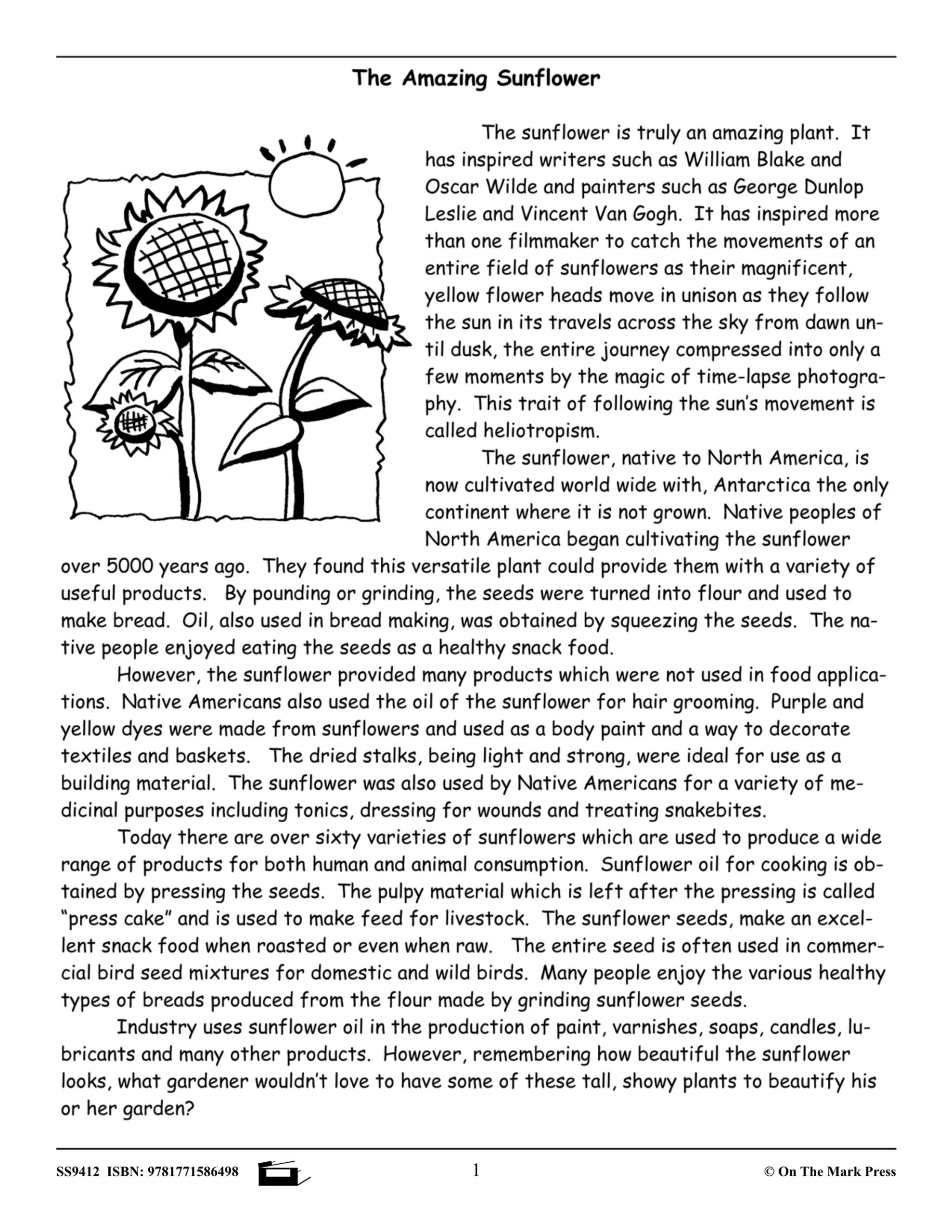 Reading Comprehension Exercises Grade 6 For The Ontario Standardized T