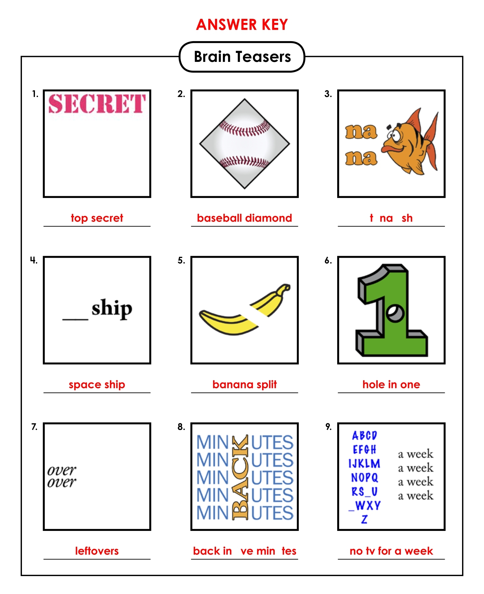 Free Printable Rebus Puzzles For Adults