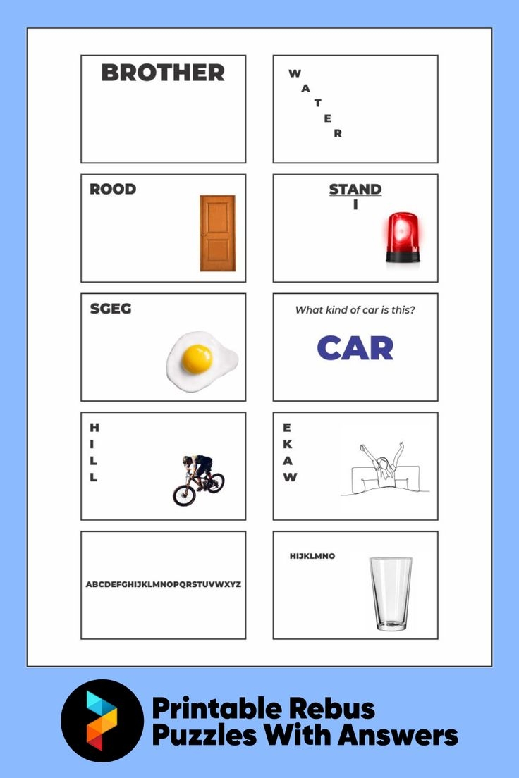 Free Printable Rebus Word Puzzles And Answers