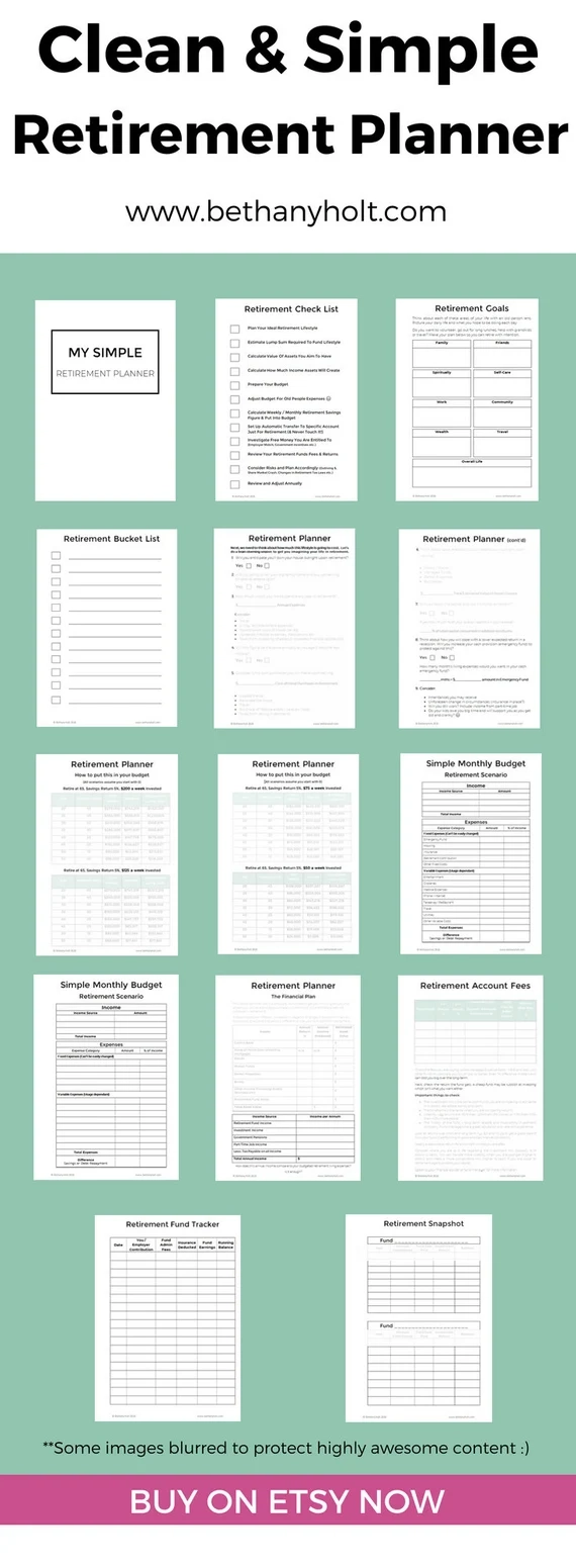 Retirement Planner Planner Retirement Financial Planner Budget 