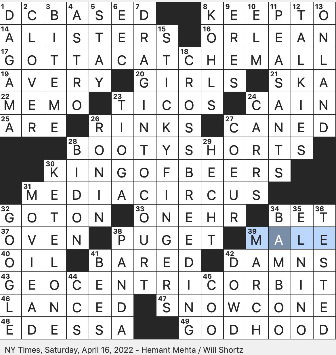 Rex Parker Does The NYT Crossword Puzzle 1998 Robert De Niro 