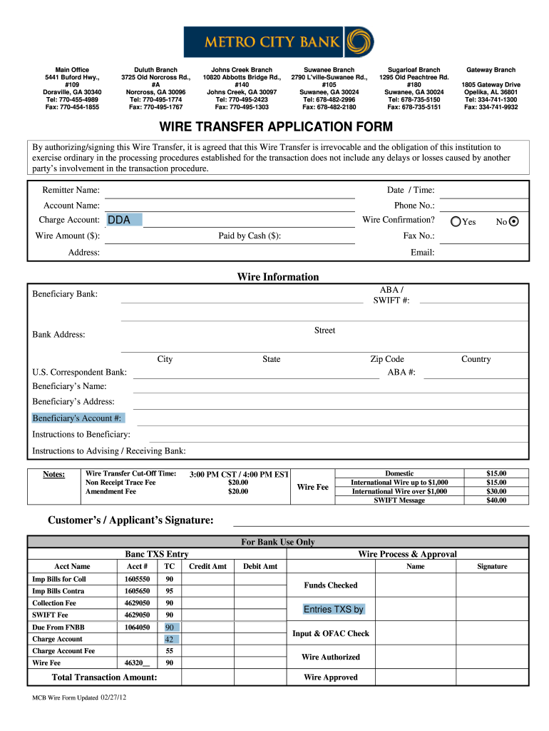 Rfc Wire Forms Printable