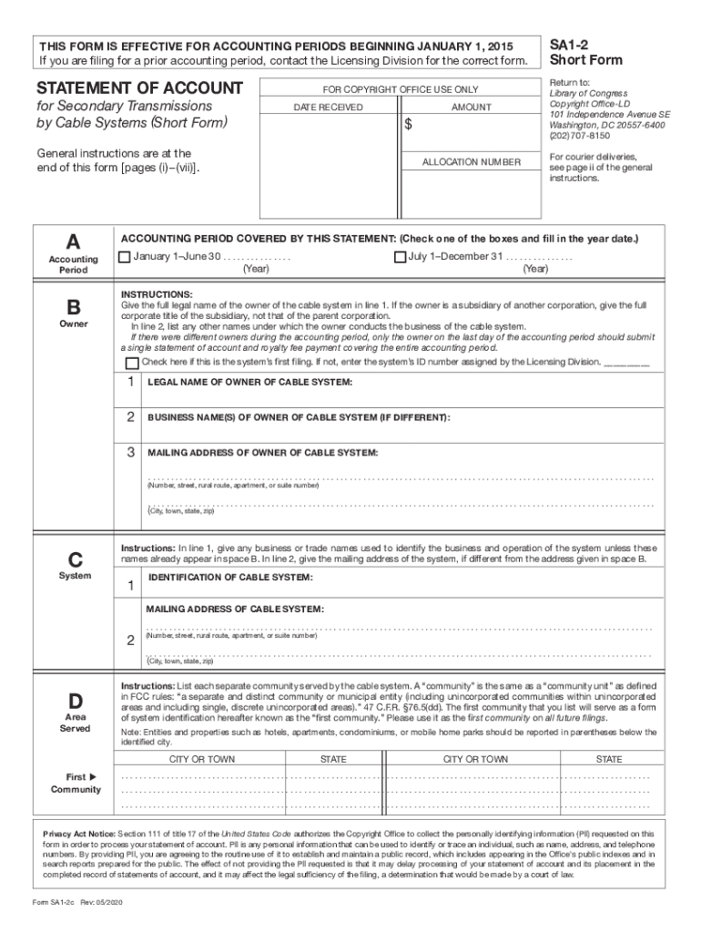 Sa1 Form Fill Out amp Sign Online DocHub