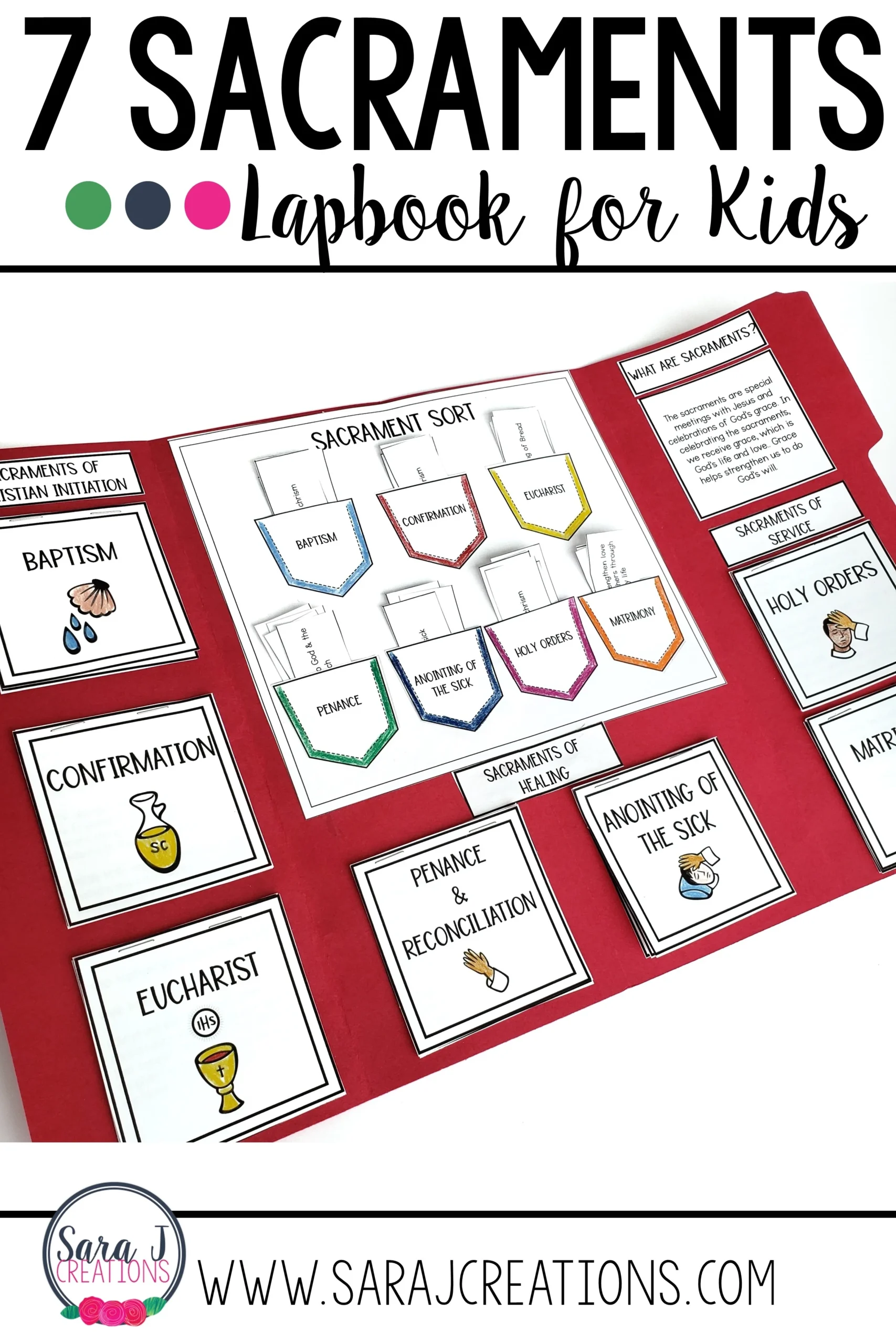 Sacraments Lapbook For Catholic Kids Sara J Creations