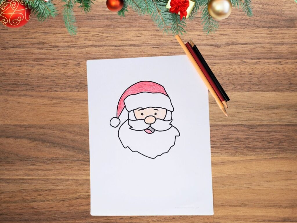 Santa Face Tissue Paper Craft Free Template Raise Curious Kids