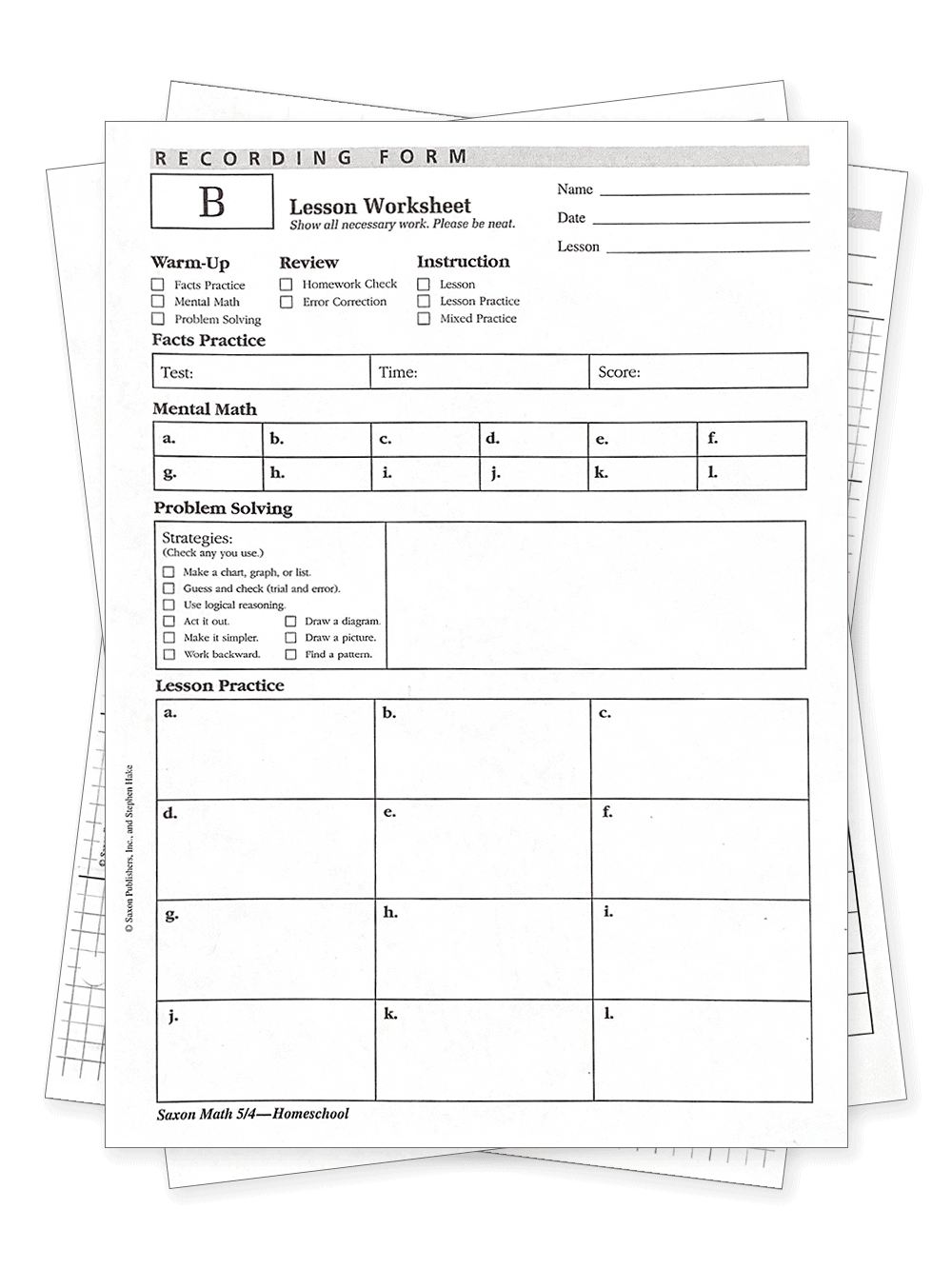Saxon Math 5 4 Easy Quick Start Guide Homeschool Pickle 