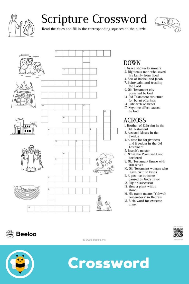 Scripture Crossword Worksheets Library