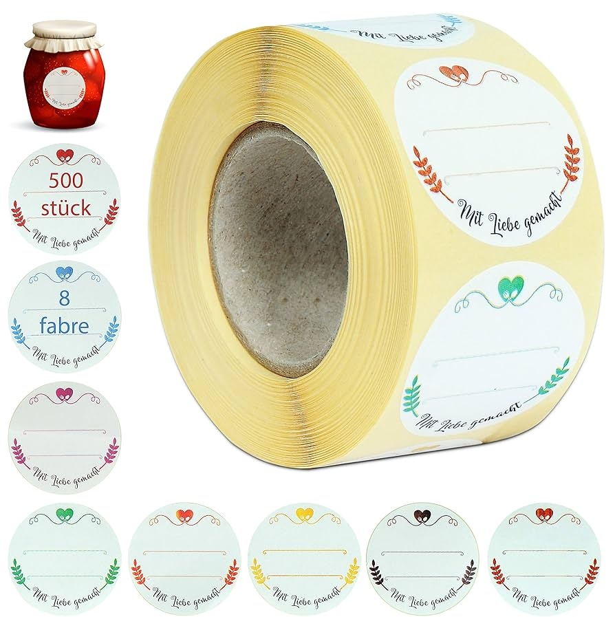 Seem Self Adhesive Labels Pack Of 500 4 Cm Diameter 8 Elegant 