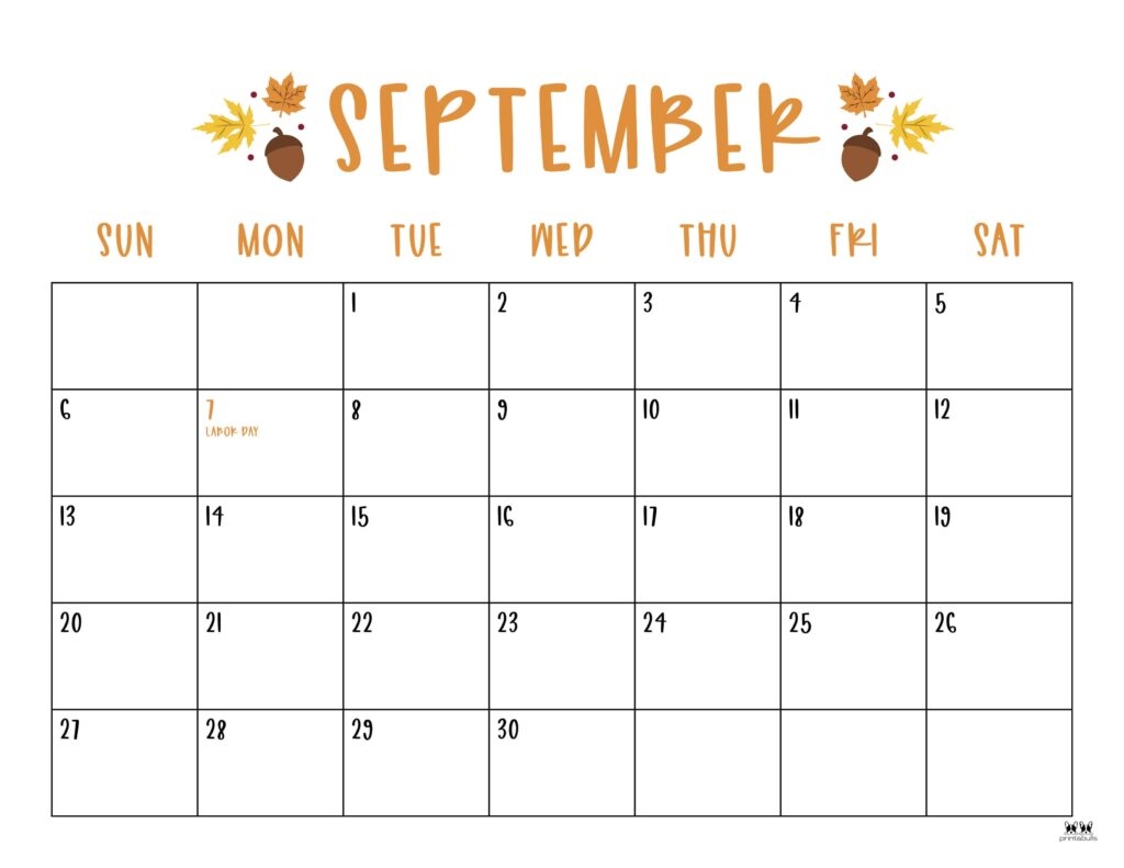 September 2026 Calendar Printable