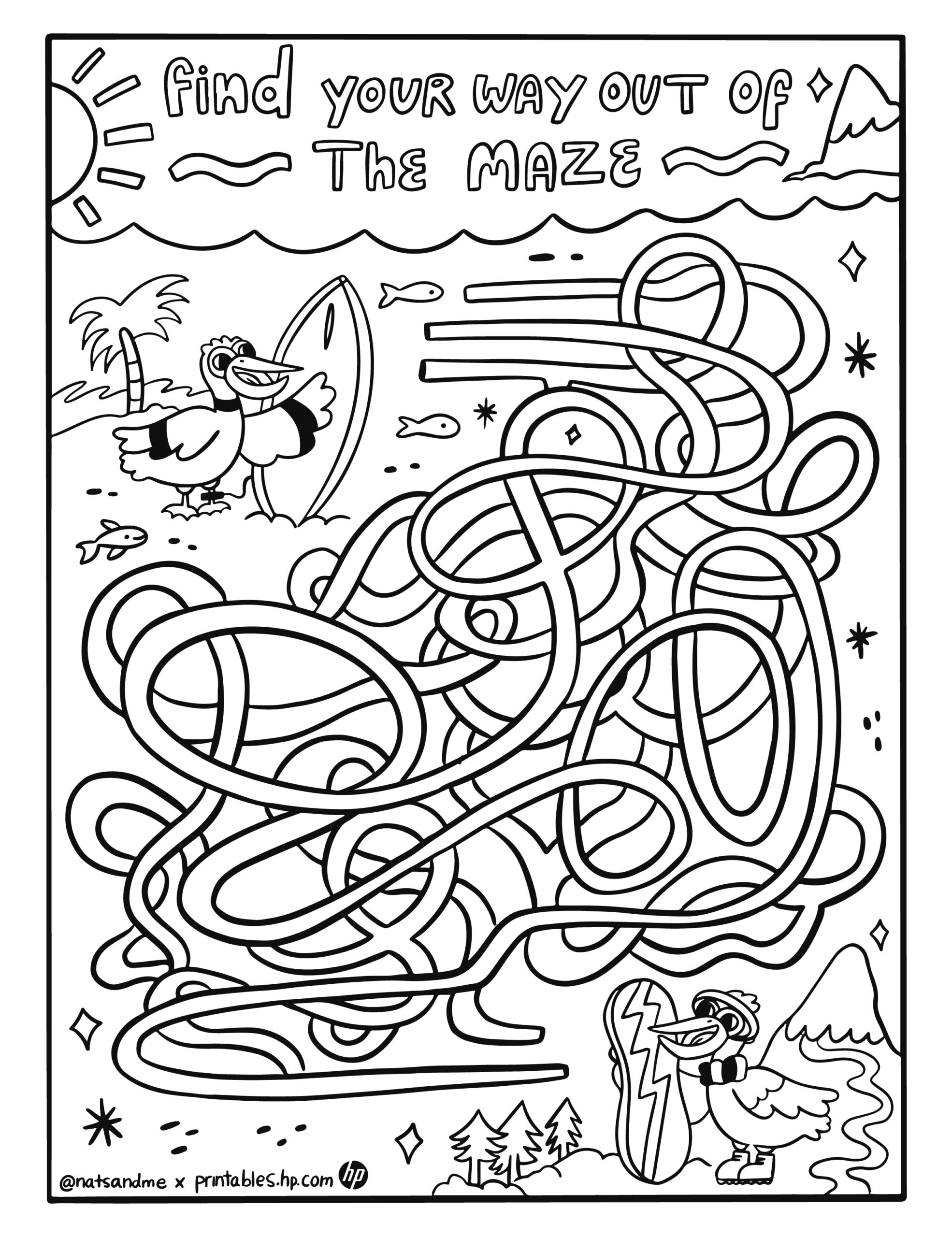Free Maze Worksheet Printable