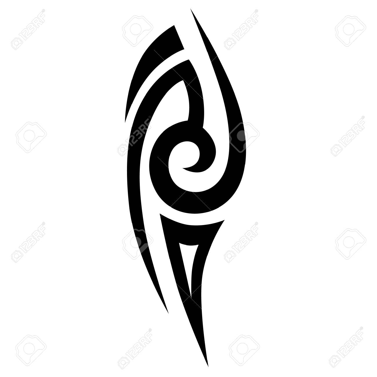 Simple Sketched Tribal Tattoos Art Tribal Tattoo Vector Sketch 