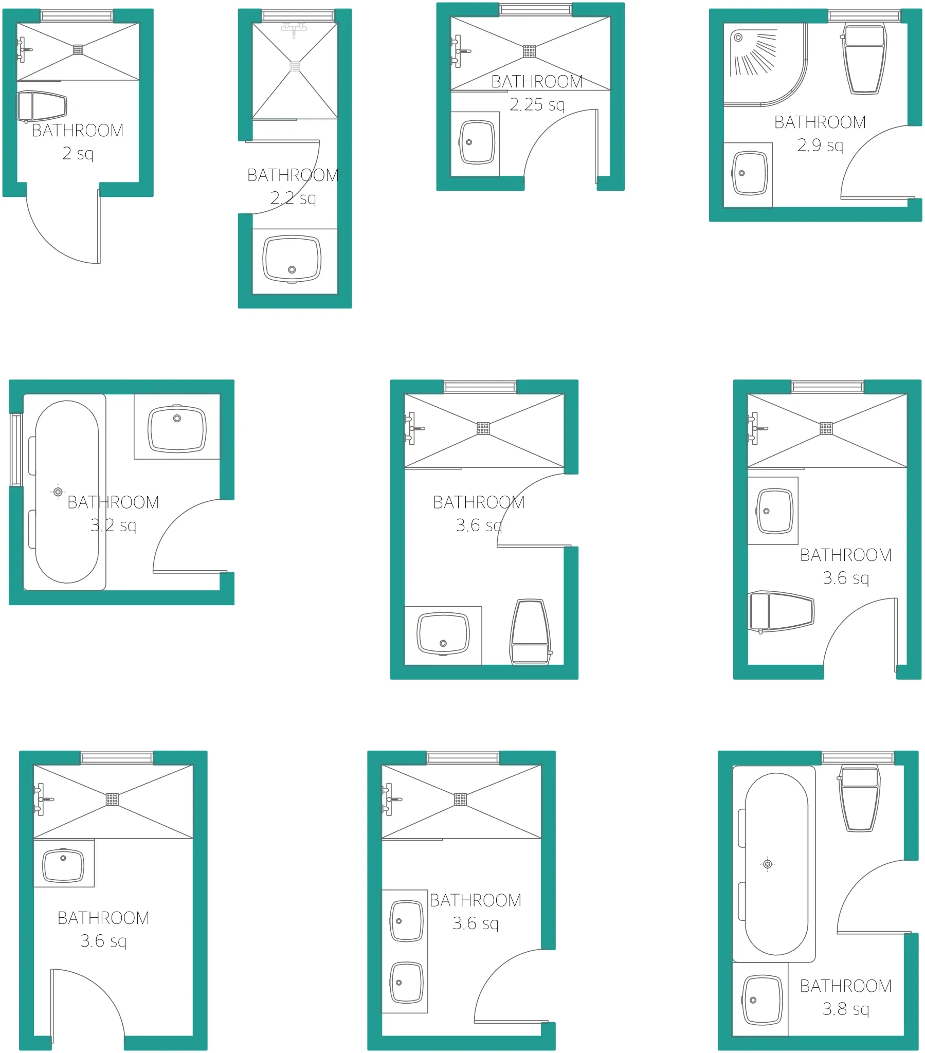 Small Bathroom Design Layouts Create Floor Plan In ArcSite