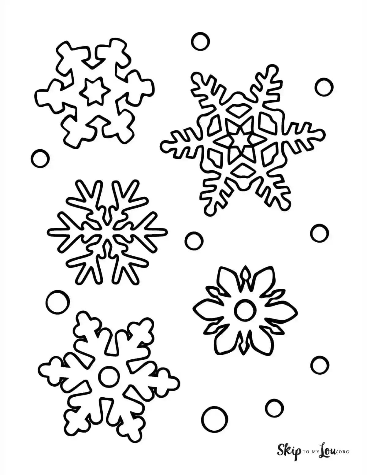 Snowflake Coloring Pages Skip To My Lou