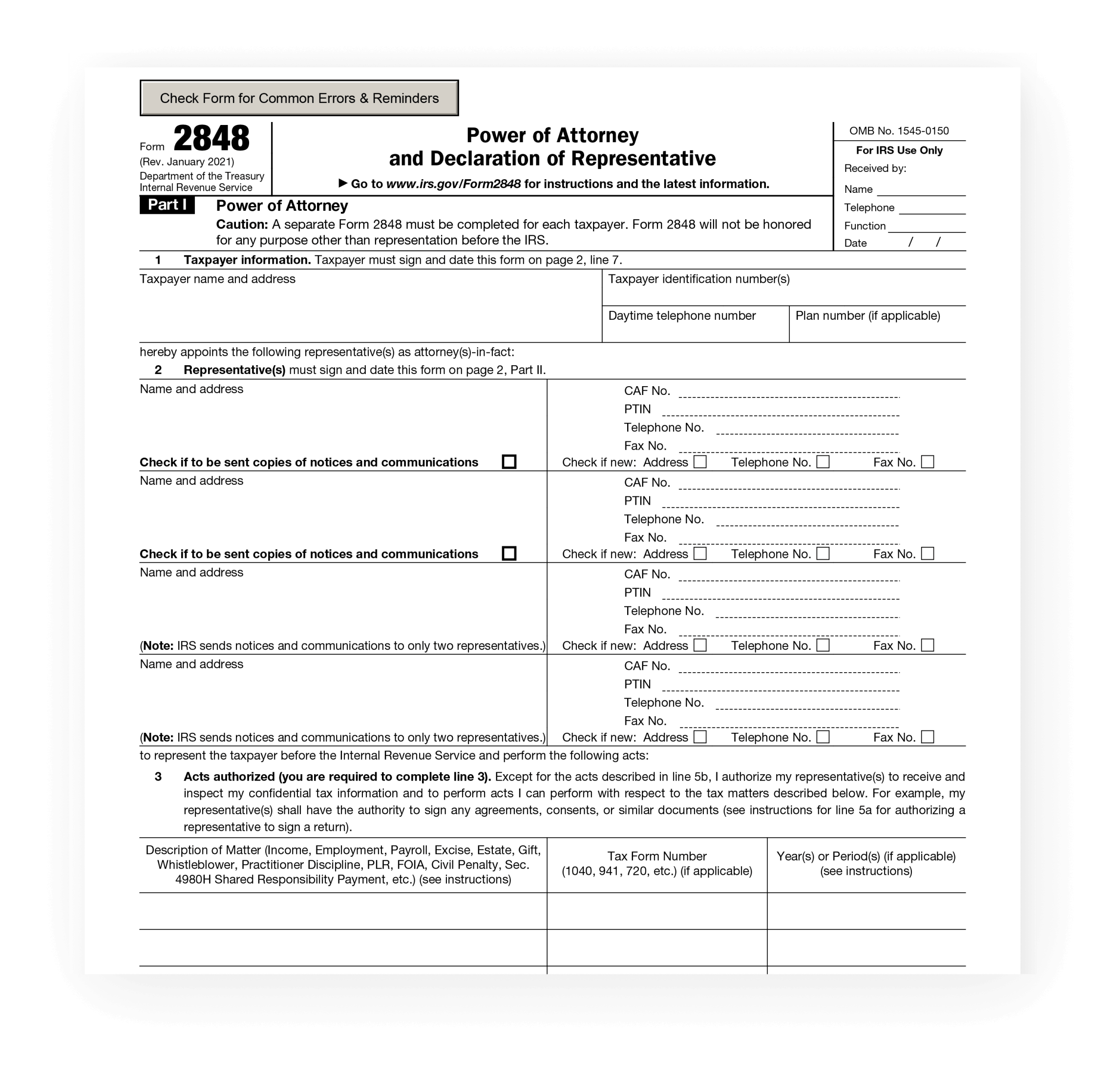 So F llen Sie Das IRS Formular 2848 2024 amp 2025 Als PDF Aus